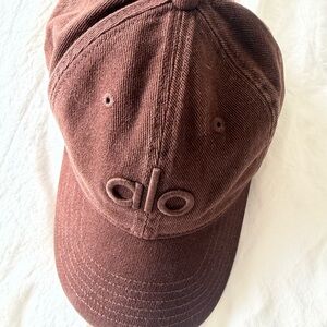 ALO Yoga Brown Embroidered Logo Cap